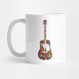 Dreadnought Style Acoustic Guitar Colorful Texture Mug